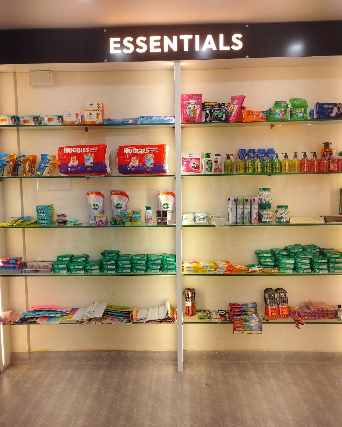 Baby care and essentials aisle